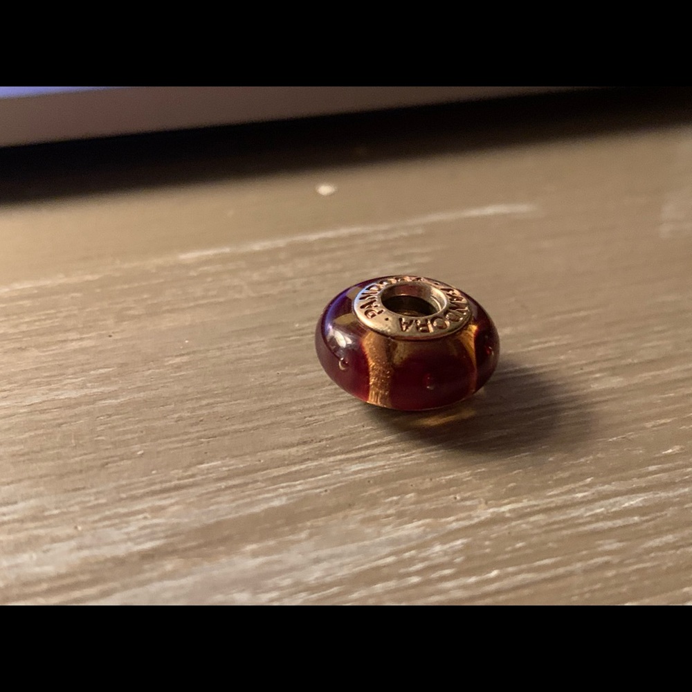 14k gold pandora murano bead glass charm